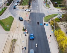 Ulica Grabiszyńska z nową nawierzchnią (zdjęcie z poniedziałku 23 marca)