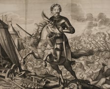 <p>Johann Tscherning według Johanna Jacoba Eybelwiesera &ndash; Portret konny kr&oacute;la Jana III Sobieskiego na tle bitwy pod Wiedniem</p>
