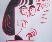 <p>Jurorka Katarzyna Popowa-Zydroń, karykatura Tomasza Brody</p>