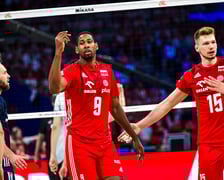 <p>Siatkarze polskiej reprezentacji podczas meczu z Japonią w p&oacute;łfinale Ligi Narod&oacute;w</p>