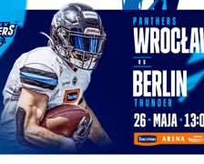 Piłkarze Śląska Wrocław i futboliści Panthers podczas meczów