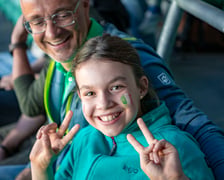 Kibice na meczu Śląska Wrocław z Cracovią na Tarczyński Arenie