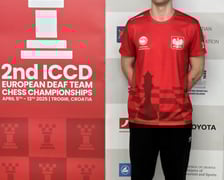 <p>Paweł Piekielny z klubu Świt Wrocław, reprezentant Polski na ME szachist&oacute;w niesłyszących w Chorwacji, kwiecień 2025</p>