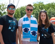 <p>Kibice na meczu Panthers Wrocław z Centurions Cologne</p>