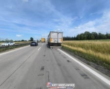 Kolizja dwóch ciężarówek na autostradzie A4 pod Wrocławiem - 16.06.2026 r.