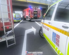 Pożar pojazdu na drodze S5