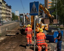 Remont torowiska na skrzyżowaniu Grabiszyńskiej i Zaporoskiej