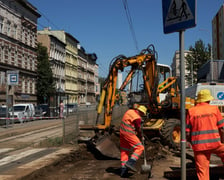 Remont torowiska na skrzyżowaniu Grabiszyńskiej i Zaporoskiej