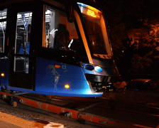 Nocy transport nowego tramwaju Moderus Gamma 2, 15 sierpnia 2022