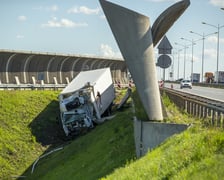 Wypadek TIR-a na Autostradowej Obwodnicy Wrocławia