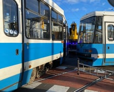 tramwaj wykolejony na pl. Legionów