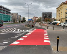 Droga rowerowa od wyjazdu spod przejścia podziemnego pod pl. Jana Pawła II w stronę ul. Rybackiej