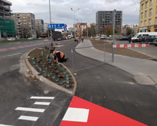 Droga rowerowa od wyjazdu spod przejścia podziemnego pod pl. Jana Pawła II w stronę ul. Rybackiej