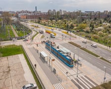 Przejazd próbny tramwaju nową trasą przez Popowice.