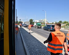 Próbny przejazd tramwaju nowym odcinkiem trasy autobusowo-tramwajowej. Testowany był odcinek od przystanku Park Biznesu do przystanku Rogowska.