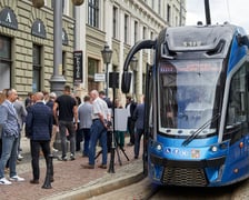 Uroczystość nadania tramwajowi im. Bartłomieja Skrzyńskiego.