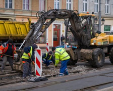 Remont torów na placu Bema, 13.01.2024