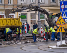 Remont torów na placu Bema, 13.01.2024