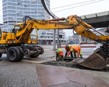 Remont torów na placu Grunwaldzkim, 14.01.2024