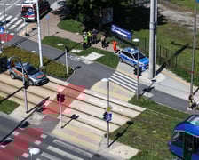 Ulica Popowicka - miejsce tragicznego wypadku, w którym pod kołami tramwaju zginął rowerzysta