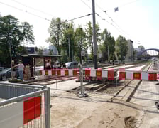 Remont torów na ulicy Grabiszyńskiej na wysokości skrzyżowania z Zaporoską i Szpitalną.