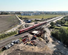 Tak dwa miesiące temu wyglądał plac budowy przystanku kolejowego Oława Zachodnia