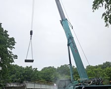 <p>Konstrukcja kładki nad Widawą przygotowywana jest do betonowania (zdjęcie z końc&oacute;wki maja)&nbsp;</p>