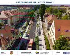 Wizualizacja przedstawia ulicę Koszarową po remoncie