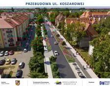 Wizualizacja przedstawia ulicę Koszarową po remoncie