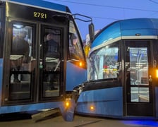 Zderzenie dwóch tramwajów na placu Dominikańskim we Wrocławiu