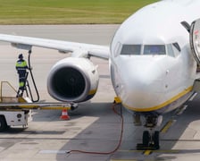 Samolot Ryanaira na wrocławskim lotnisku