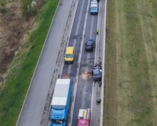 <p>Wypadek i utrudnienia w ruchu na Wschodniej Obwodnicy Wrocławia, 15.04.2025</p>