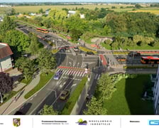 Tak po przebudowie wyglądać będzie skrzyżowanie ulic Awicenny, Wiejskiej i Mokronoskiej