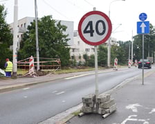 Budowa mijanki na ulicy Przyjaźni