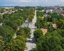 Budowa torowiska na ulicy Kosmonautów z lotu ptaka