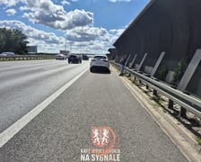 <p>Wypadek na AOW - zderzyły się trzy samochody (24 sierpnia)</p>