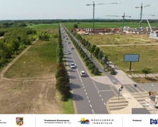 Wizualizacja przedstawia przedłużoną al. Architektów