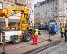 <p>Wykolejenie tramwaju przy ul. Piłsudskiego, 06.01.2026</p>