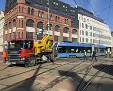 <p>Wykolejenie tramwaju na Kazimierza Wielkiego i Ruskiej</p>