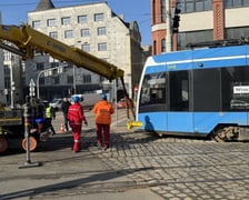 <p>Wykolejenie tramwaju na Kazimierza Wielkiego i Ruskiej</p>