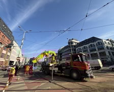 <p>Wykolejenie tramwaju na Kazimierza Wielkiego i Ruskiej</p>