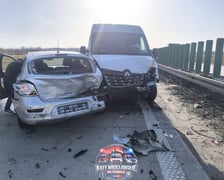 Zderzenie 4 samochodów na autostradzie A4, 27.02.2026 r.