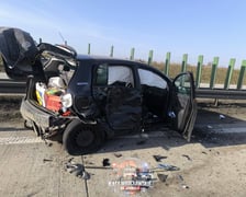 Zderzenie 4 samochodów na autostradzie A4, 27.02.2026 r.