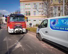Zderzenie autobusu z busem na ulicy Piłsudskiego w pobliżu Pl. Orląt Lwowskich