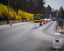 Ulica Grabiszyńska z nową nawierzchnią (zdjęcie z poniedziałku 23 marca)