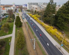 Ulica Grabiszyńska z nową nawierzchnią (zdjęcie z poniedziałku 23 marca)