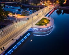 Fryderyki 2026. Iluminacja Mostu Uniwersyteckiego w związanych z wydarzeniem kolorach