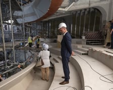 Duża Scena Teatru Polskiego w budynku przy ul. Zapolskiej w przebudowie, wrzesień 2026