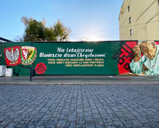Mural z Janem Pawłem II na Ostrowie Tumskim
