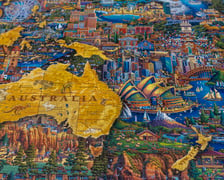 <p>Na zdjęciu największe puzzle świata i ułożona z nich mapa świata w Muzeum Narodowym</p>